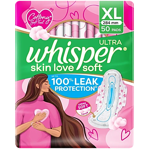 Ultra Soft Air Fresh Sanitary Pads - With Wider & Longer Back, xL