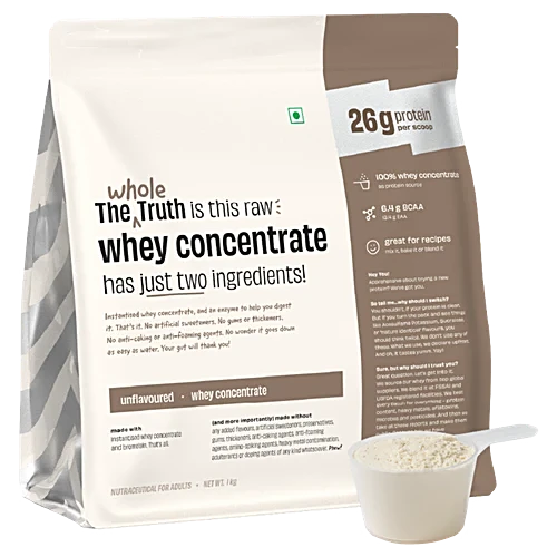 Unflavoured Raw Whey Protein Concentrate Powder For Adults