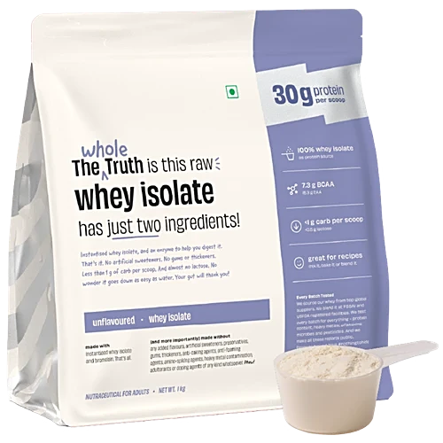 Unflavoured Raw Whey Protein Isolate Powder For Adults